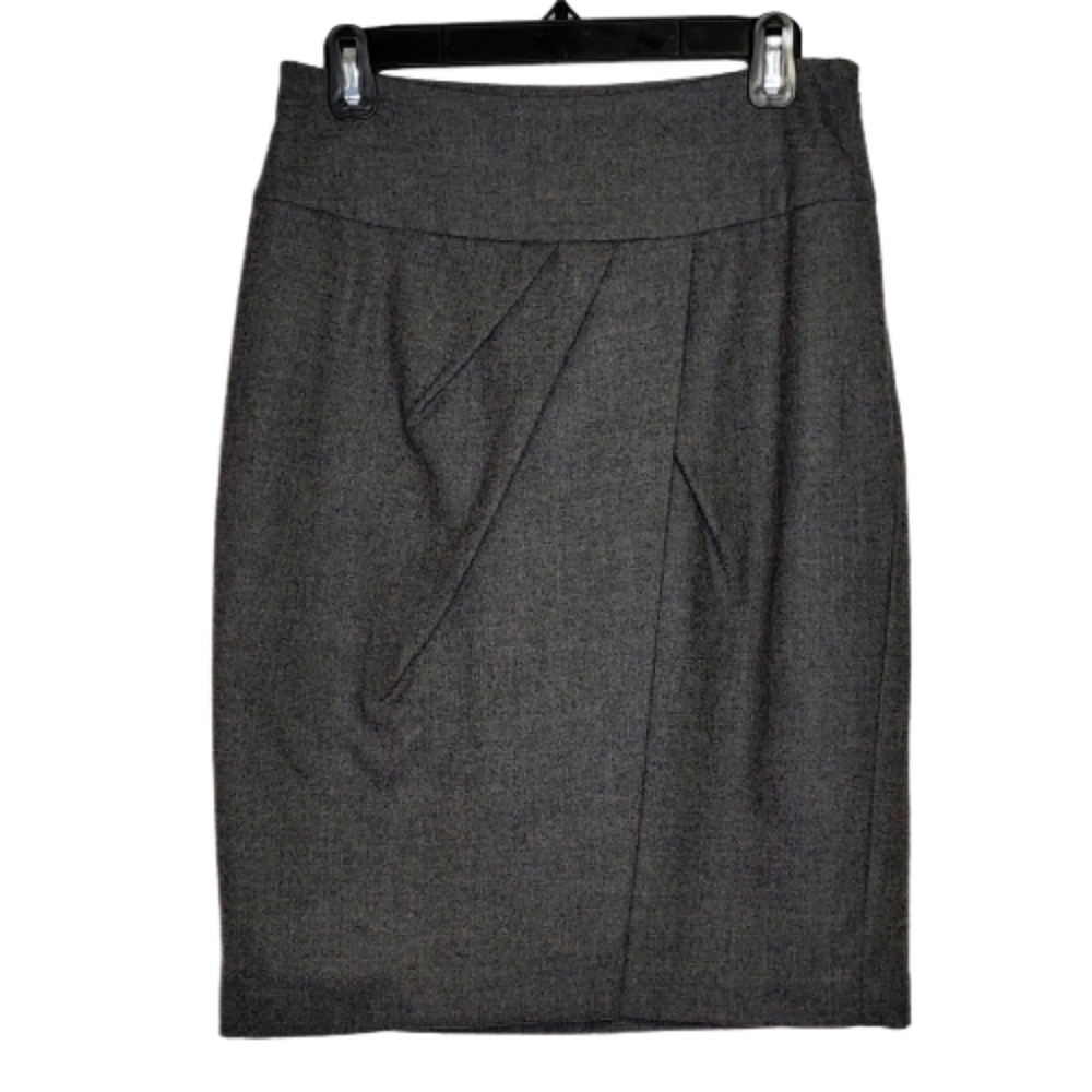 Hoss Intropia Gray Wool Pencil Skirt Size 38